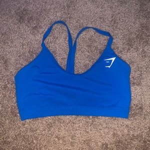 GYMSHARK BLUE SPORTS BRA.